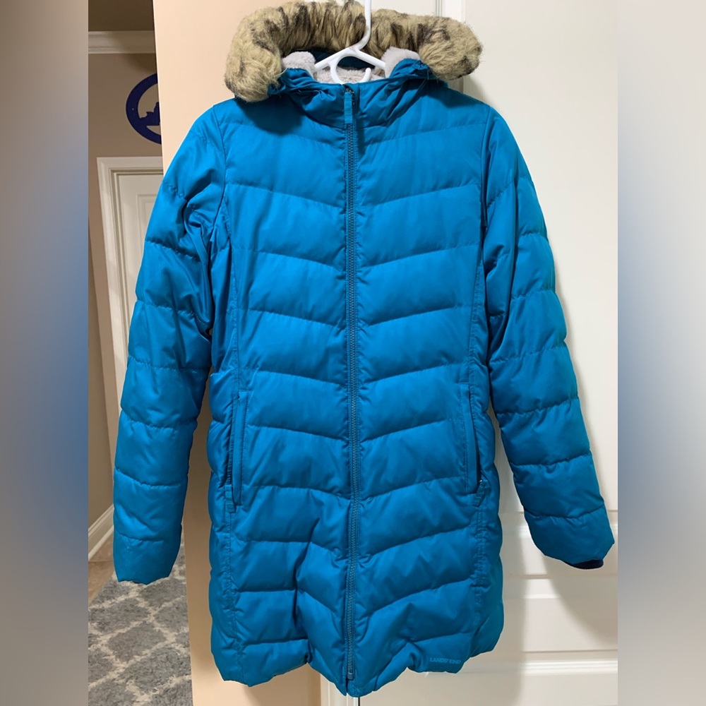 Lands' End Blue Fleece-Lined Jacket